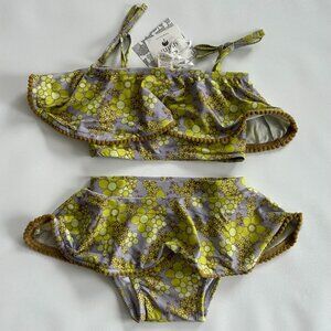 Kate Quinn Baby Bikini Floral Ruffle Pom Pom Swim Set NWT